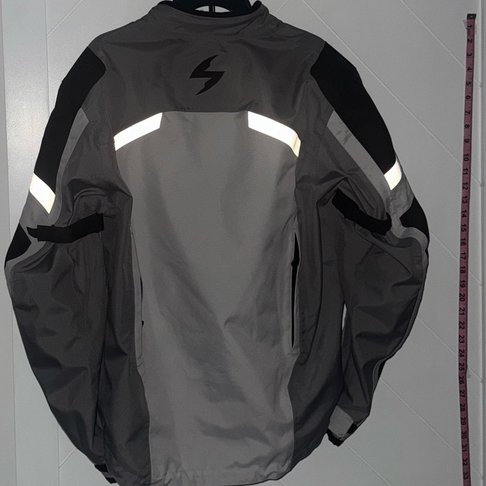 Scorpion Exo Optima Men's Waterproof Armored Riding Motorcycle Jacket Gray Large - Picture 3 of 15